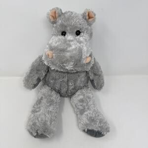 The Bear Factory 2001 Gray Hippo Furry Hippopotamus 15" Plush Stuffed Animal Toy
